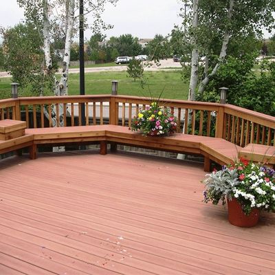 Piastrelle interconnesse per pavimenti in bambù ad alta superficie lucida per l'installazione di pavimenti esterni