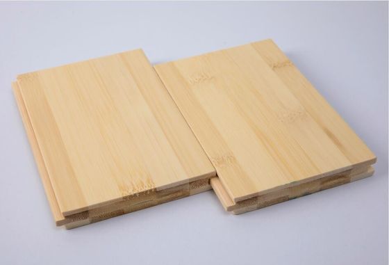 Pavimenti in legno massello in bambù T G spessore 12 mm con colore naturale e design T G