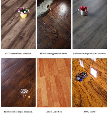 Pavimento in vinile laminato rigido e impermeabile con texture in legno