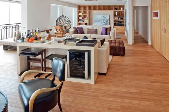 Pavimenti in legno di bambù 10 mm 18 mm per l'installazione su pavimenti in legno