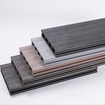 Struttura Colori doppi Wpc Decking esterno 3D in rilievo Pavimenti in legno