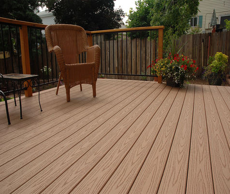Pavimenti compositi in legno-plastico per pavimenti a prova di UV a prova d'acqua in grigio argento