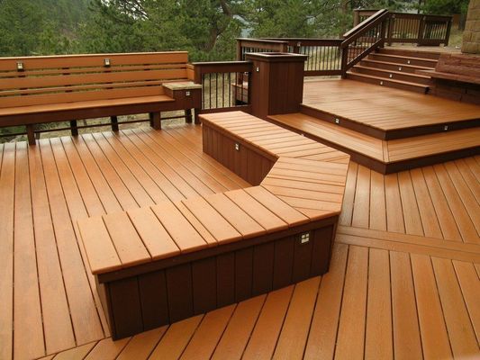 Pavimenti compositi in legno-plastico per pavimenti a prova di UV a prova d'acqua in grigio argento