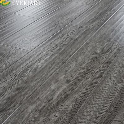 Pavimenti laminati a V-Groove eco-compatibili con stile V-Groove Edge in legno grigio nero