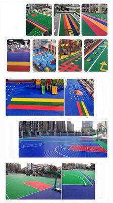 Materasso per pavimenti sportivi di plastica per bambini con pavimento sospeso in colori personalizzati