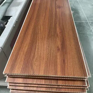 Materiale per la decorazione degli uffici Eco-friendly Bambù Fibra di legno PVC Composite Parete Rivestimento