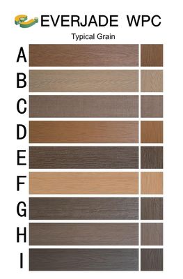 Dischi di rivestimento in legno in plastica composita per portico di patio impermeabili e durevoli