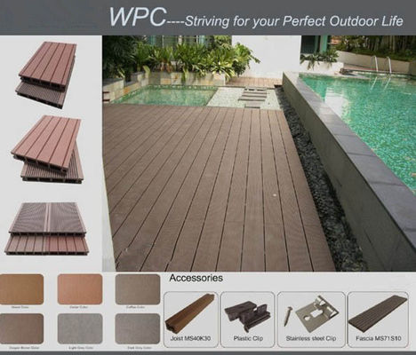 Pavimento interconnesso in Wpc composito riciclabile al 100% per terrazza giardino e piscina