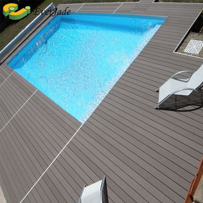 Pvc bullnose teak 2x4 3d Liquidatori di legname Legno Plastico composito Decking 100%pvc 22mm CE