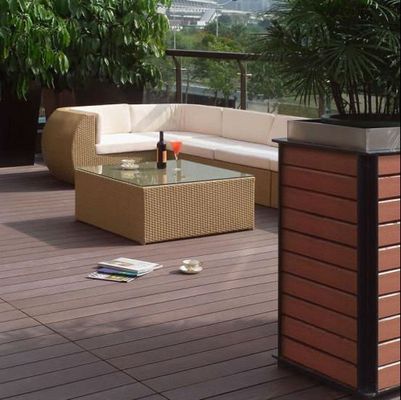 Disegno tradizionale Waterproof Fire Resistant WPC Decking Board con kit di angolo