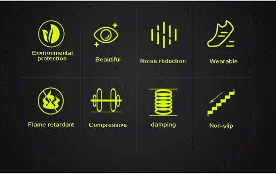 Moderno Design Gym Rubber Mat per Everjade Indoor 20mm Rubber Floor Covering
