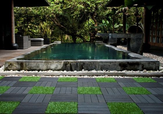 300x300x22/25 mm Dimensioni Piastrelle di terrazzamento interconnesse con pavimenti compositi in legno e plastica