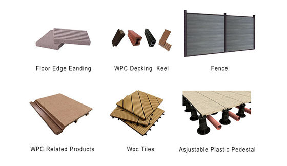 Pavimento esterno impermeabile Patio Decking Pavimento esterno in legno di plastica composita