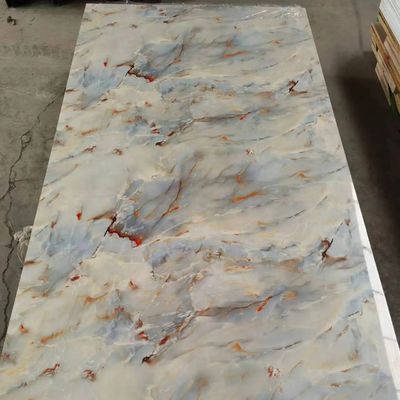 Stampa 3D su misura in nero PVC Marmo Lastra UV per l'arte moderna Pannelli per la decorazione delle pareti Interni